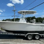2019 Tidewater 232 CC on trailer at Rhode River Boat Sales