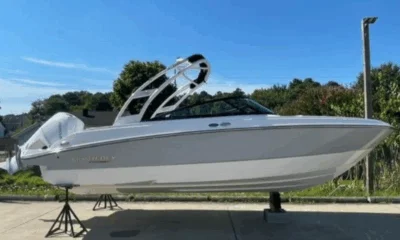 2026 Monterey M-225 with Whisper Grey hull and white bottom