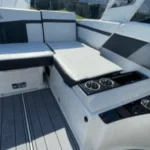 SeaDek inlay flooring on swim platform and cockpit