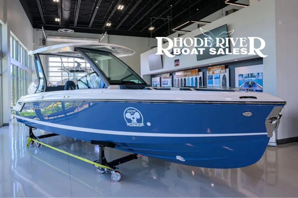 2026 Monterey Elite 27 OB in Mediterranean Blue at Rhode River Boat Sales